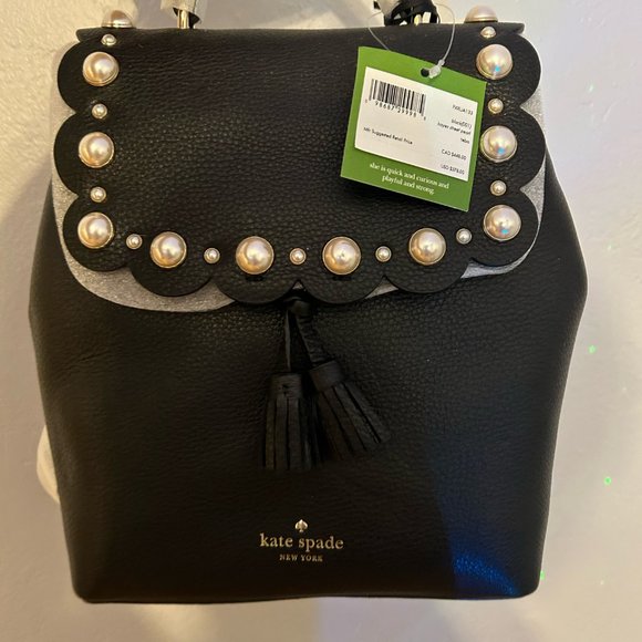 Kate Spade Black Hayes Street Pearly Backpack - Picture 4 of 4